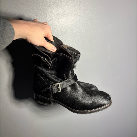 Penelope Chilvers Shoes - Penelope Chilvers Pony Hair Moto Boots Women’s Size EU 39